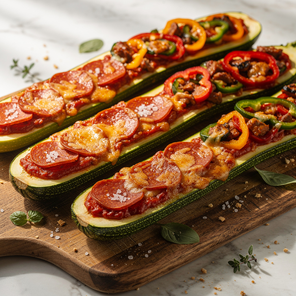 Zucchini Pizza Boats