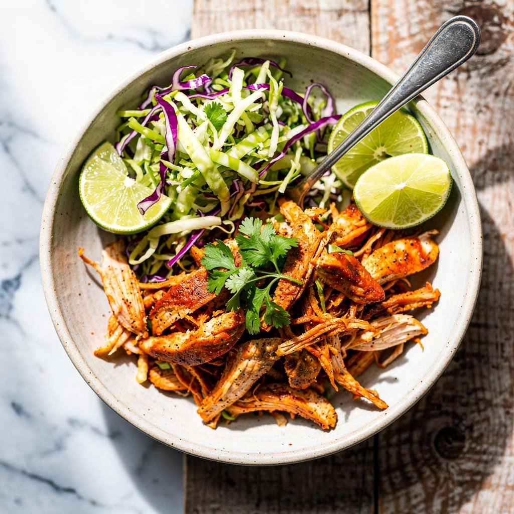 Healthy Chicken Tacos (Slow cooker!)