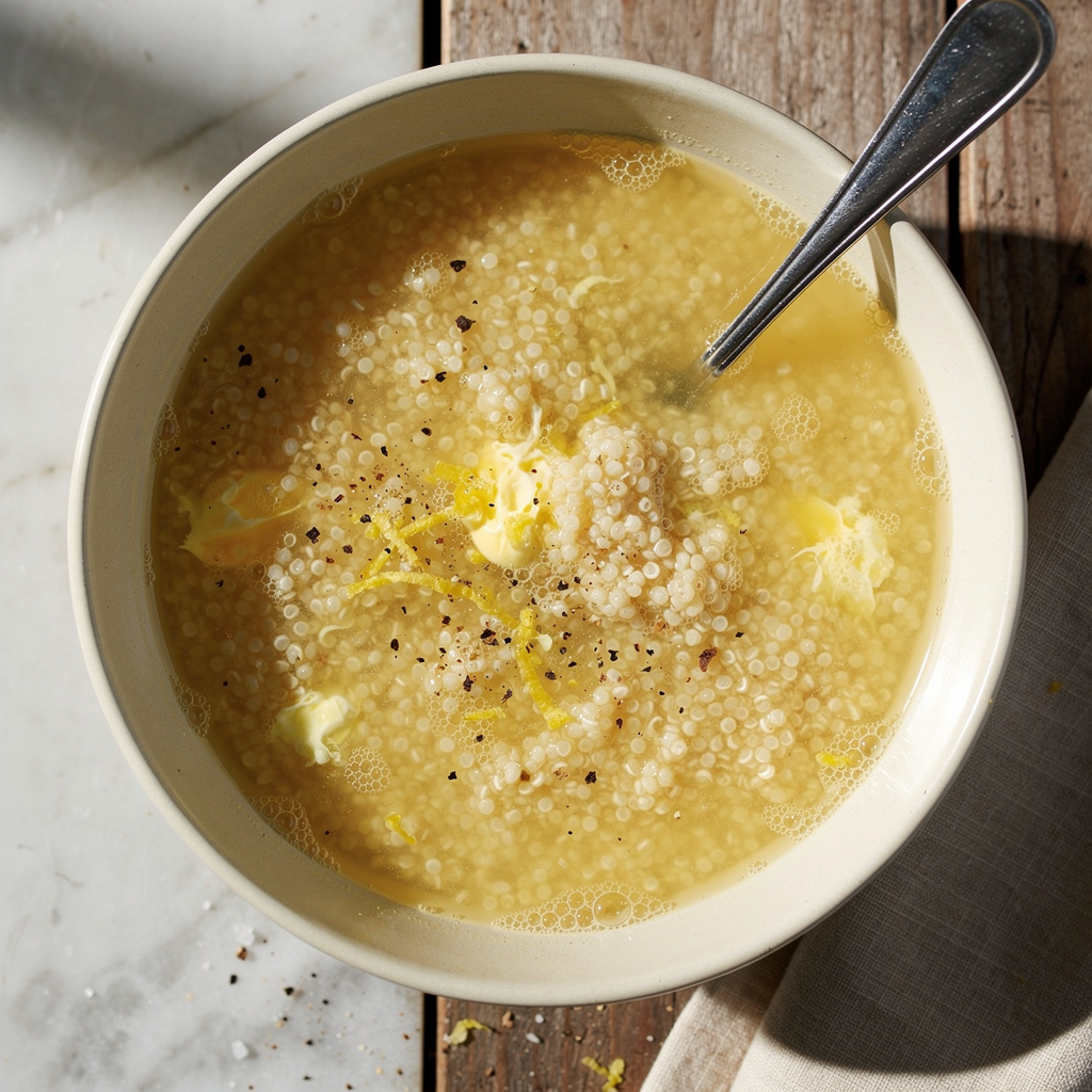 Egg and Lemon Soup with Quinoa