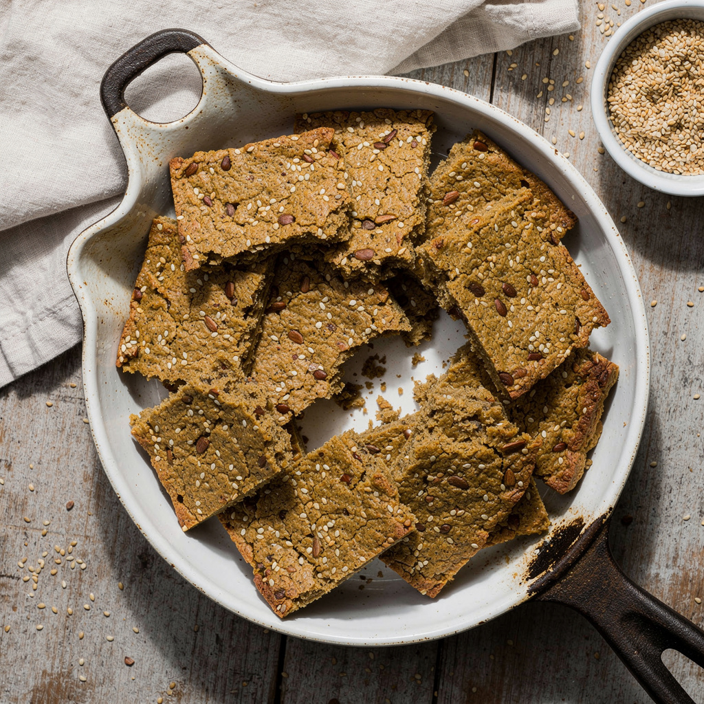Buckwheat Sesame Crackers