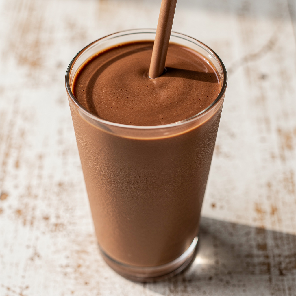 Chocolate Almond Butter Banana Milkshake