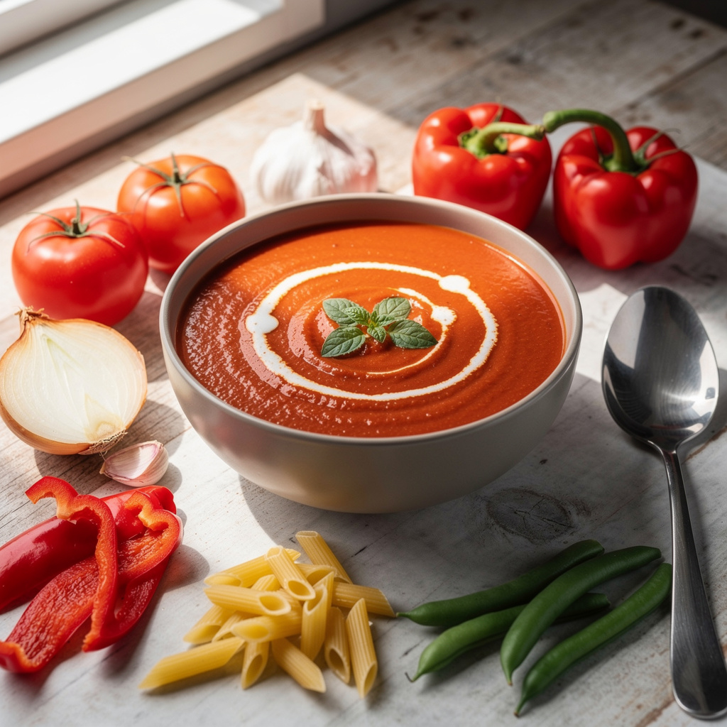 Roasted Tomato and Red Pepper Soup