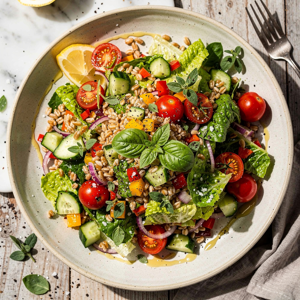 Italian Chopped Salad with Farro
