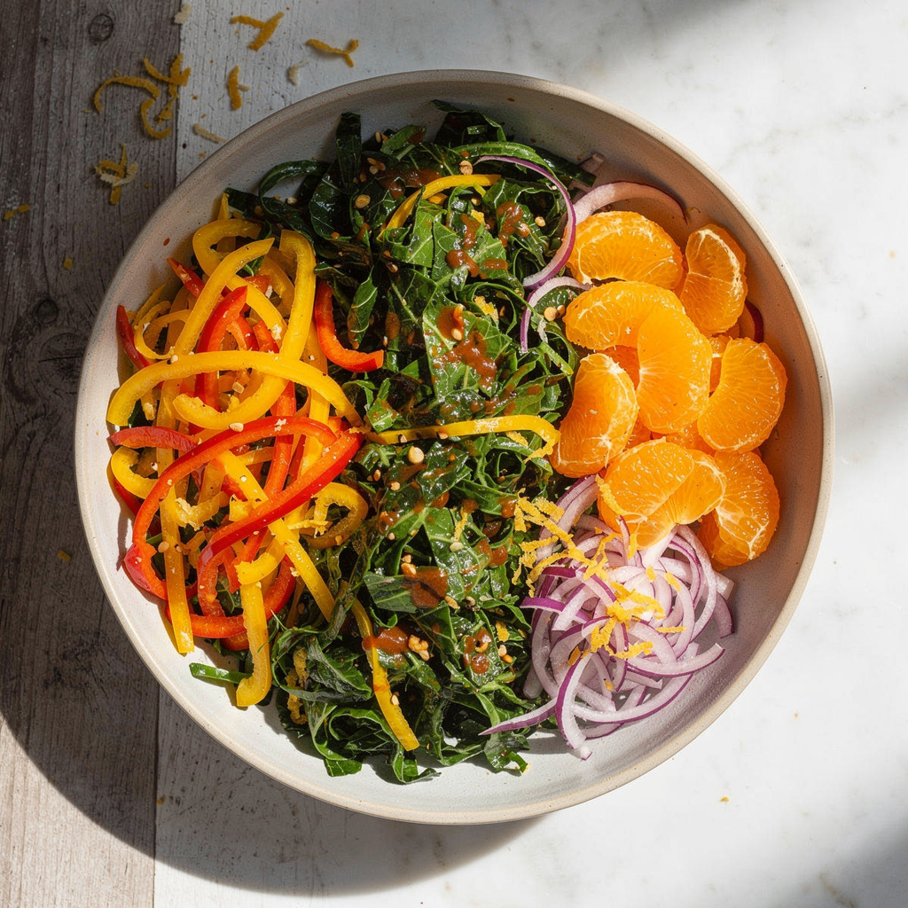 Spicy Collard Slaw