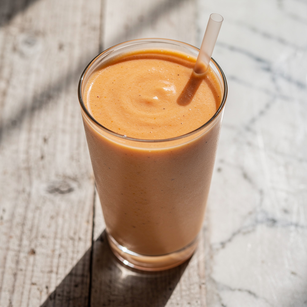 Vegan Peach–Spinach Smoothie