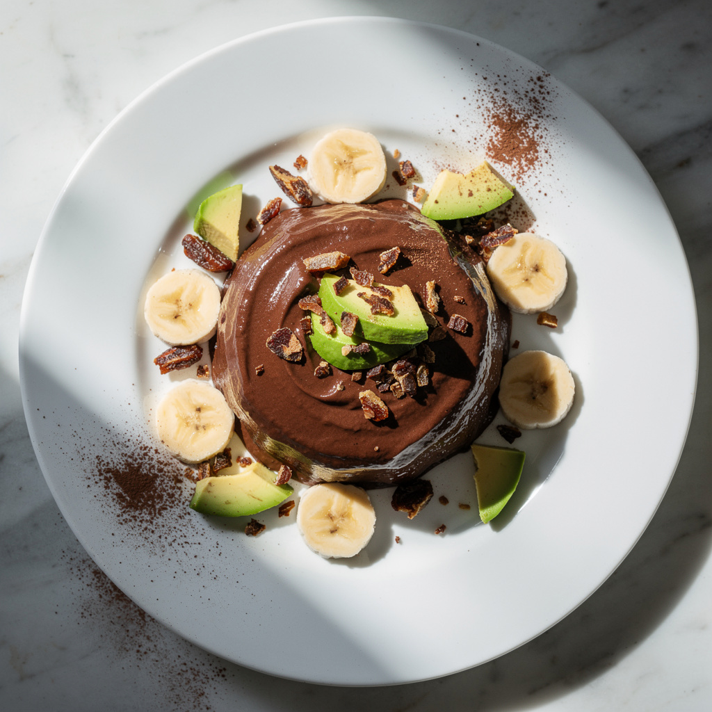 Jeweled Avocado-Chocolate Pudding