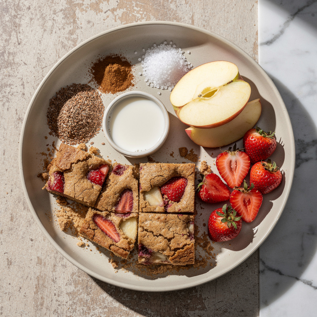Vegan Strawberry Blondies