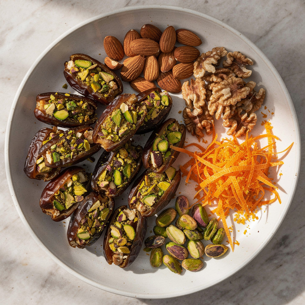 Pistachio-Orange Stuffed Dates