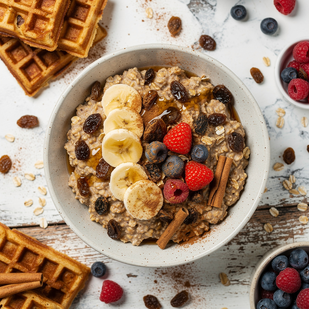 Maple-Cinnamon Oatmeal Waffles