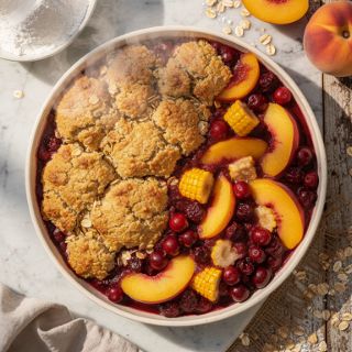 Peach-Cranberry Cobbler