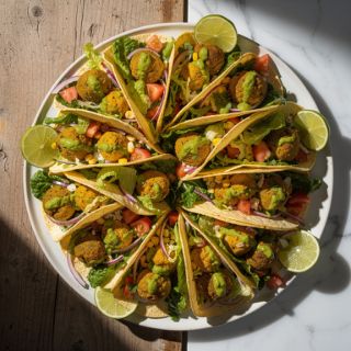 Crunchy Plant-Based Falafel Tacos