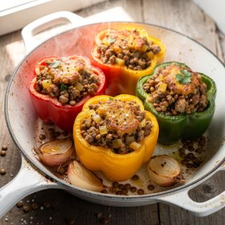 Ground Turkey Stuffed Peppers