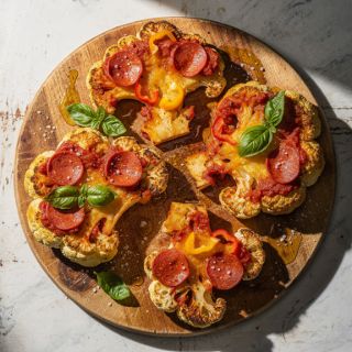 Cauliflower Steak "Pizza"