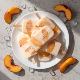 Peaches & Cream Ice Pops (Dairy-free)