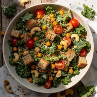 Vegan Kale Caesar Salad
