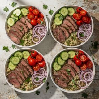Steak and Quinoa Meal Prep Bowls
