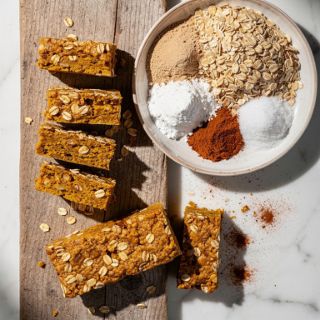Pumpkin Protein Bars (Vegan + Gluten Free)