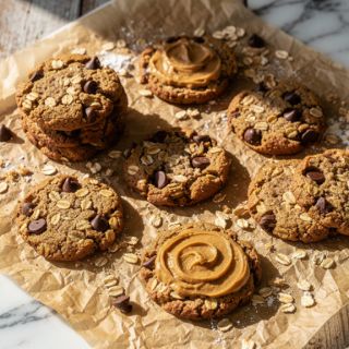 Vegan Peanut Butter Chocolate Chip Cookies (healthy!)