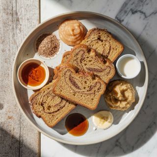 Vegan Cinnamon Bun Banana Bread (gluten-free)