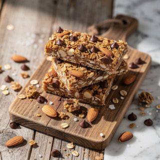 Chocolate Chip Almond Granola Bars
