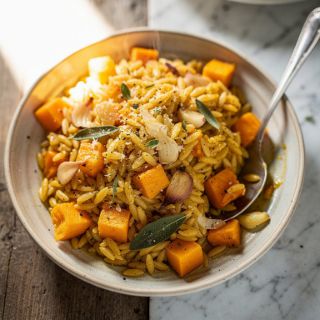 One Pot Pumpkin Orzo