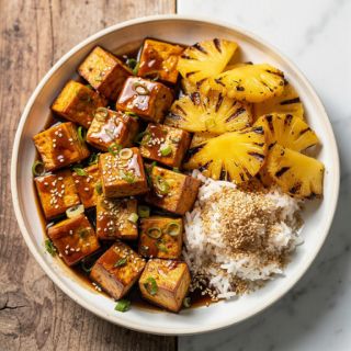 Vegan Pineapple Teriyaki Tofu