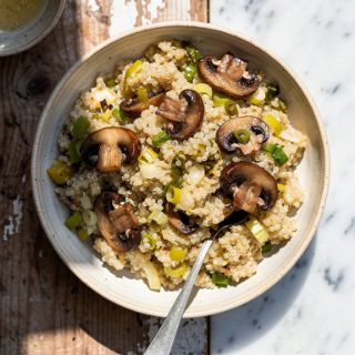 Vegan One Pot Mushroom Quinoa Risotto