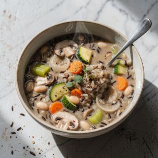 Creamy Vegan Wild Rice Soup