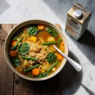 Easy Vegan Minestrone Soup (oil-free)