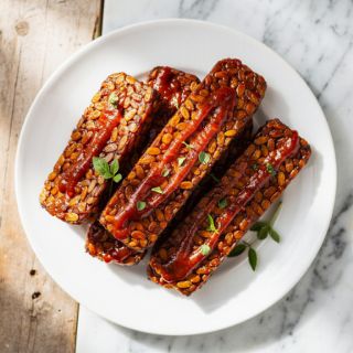 Vegan BBQ Tempeh Ribs (oil-free)