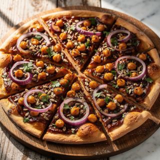 Vegan BBQ Chickpea Pizza