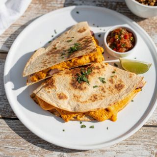 Healthy Vegan Cheese Quesadillas (oil-free)