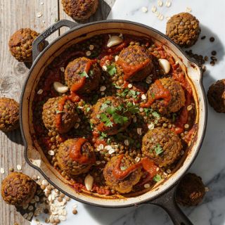 Italian Lentil Meatballs (vegan, gluten-free)
