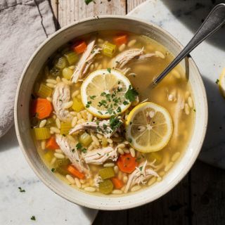 Lemon Chicken Orzo Soup