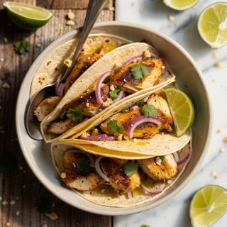 Easy Lime Garlic Chicken Tacos