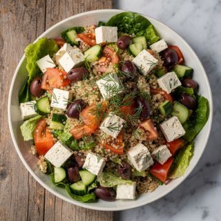 Vegan Greek Salad with Tofu Feta