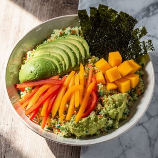 Rainbow Cauliflower Rice Sushi