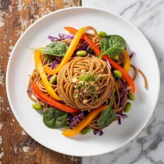 Vegan Rainbow Peanut Noodles