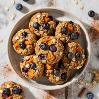 Sweet Potato Blueberry Oatmeal Cookies