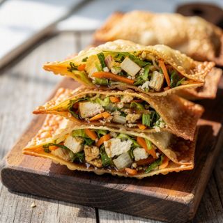 Crispy Vegan Air-Fryer Wontons