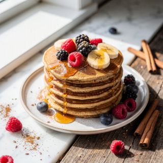 Healthy Vegan Pancakes (gluten-free!)