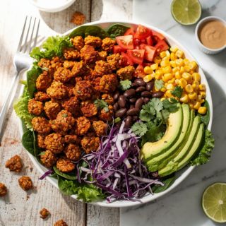 Tempeh Taco Salad Meal Prep Bowls