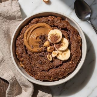 Chocolate Hazelnut Blended Baked Oats