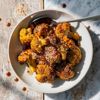 Teriyaki Sesame Cauliflower Bites (Vegan + GF)