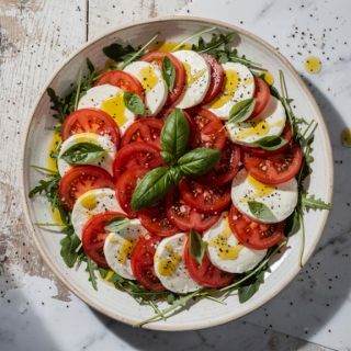 Tomato Caprese Salad with Mozzarella