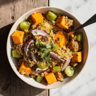 Vegan Quinoa Butternut Squash Stuffing