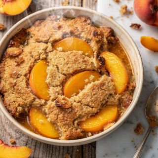 Healthy Peach Cobbler