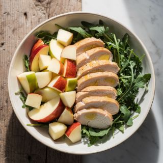 Apple, Pear, and Arugula Salad with Chicken