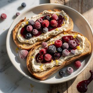 Whipped Tofu Ricotta Toast
