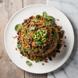Green Chile Rice with Black Beans